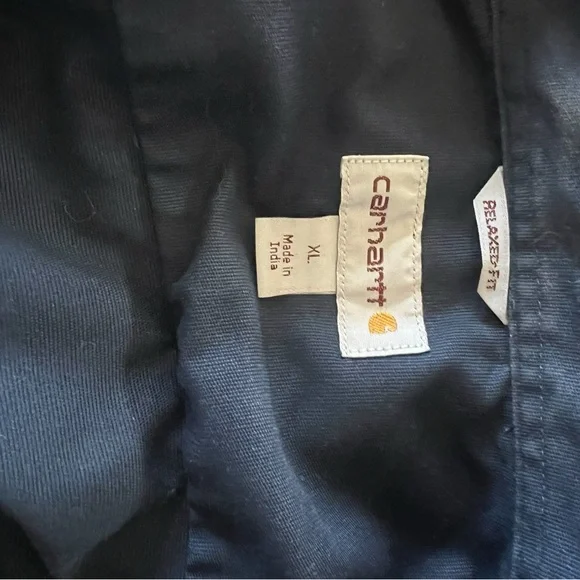 Carhartt Men's Casual Button Down Shirt - Dark Blue - Picture 5 of 5